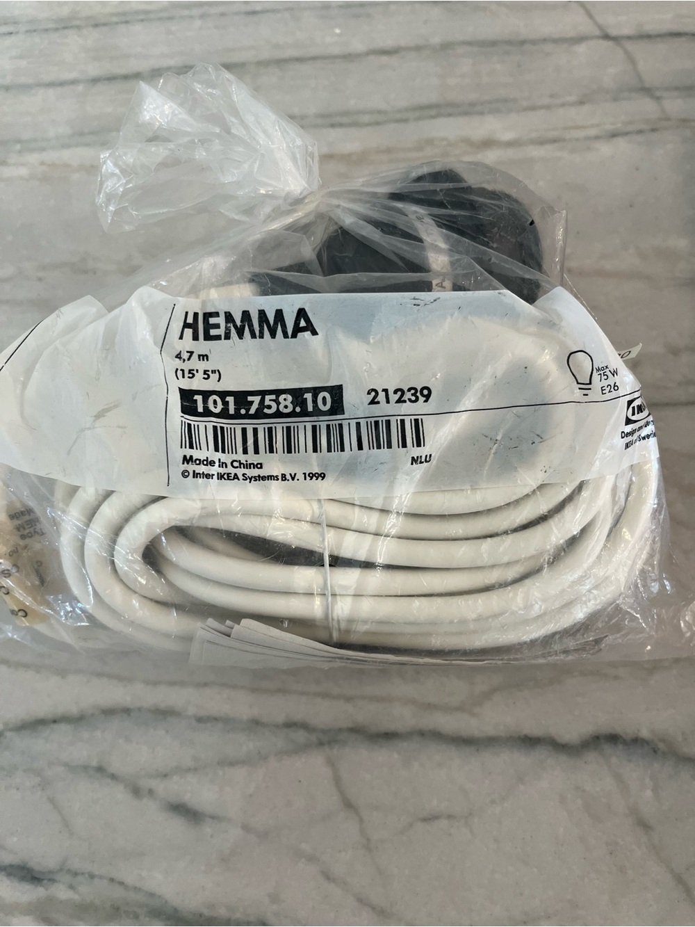IKEA plug in pendant cord set